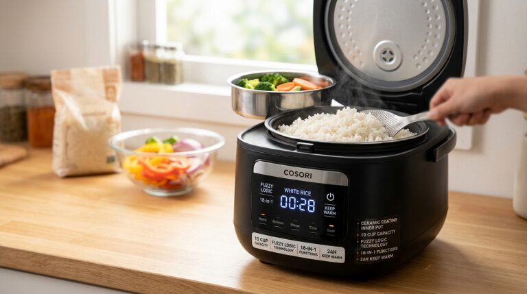 COSORI Rice Cooker 10 Cup: A Feature-Packed Multicooker Built Around Fuzzy Logic Precision